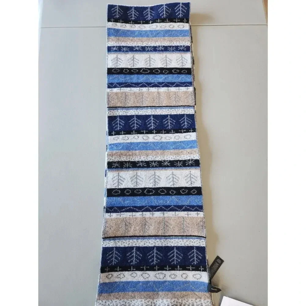 NWT PAUL SMITH reversible Lambswool Scarf 10'' x 70''